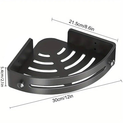 Three-layer Bathroom Triangular Shelf Basic Model Hole-free Storage Towel Rack