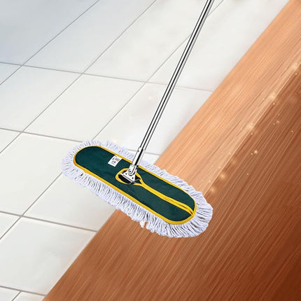 Extended Flat Mop 90cm Head Stainless Steel 126cm Handle 180 Rotating for Floor