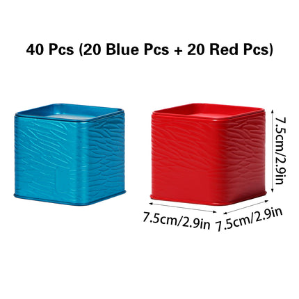 40PCS Mini Tea Tin Iron Can Small Metal Storage Container For Coffee Spice Herb