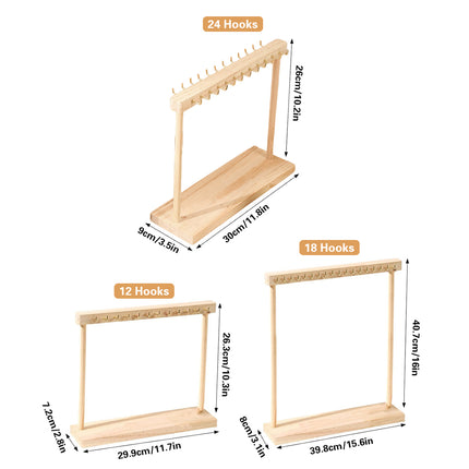 Solid Wood Necklace Jewelry Display Racks for Home Store Showcase Storage