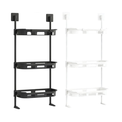 Multifunctional Bathroom Storage Rack Rustproof PP For Shampoo Soap Towel Use