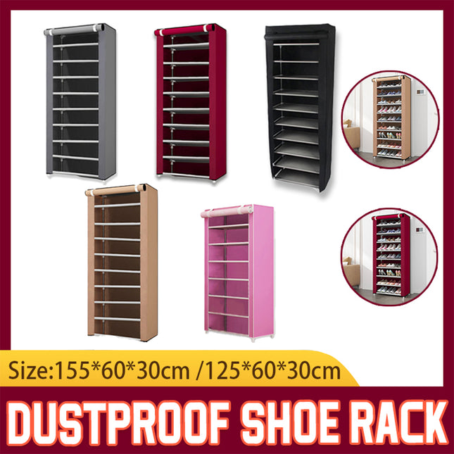Stackable Shoe Rack Storage Cabinet Organizer Portable Wardrobe for Home Use