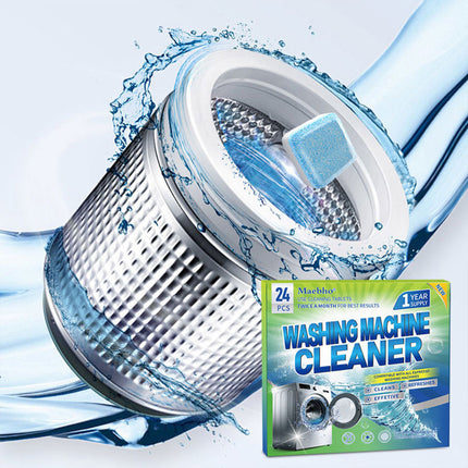24PCS Effervescent Tablets Washing Machine Cleaner Deep Stain and Odor Removal