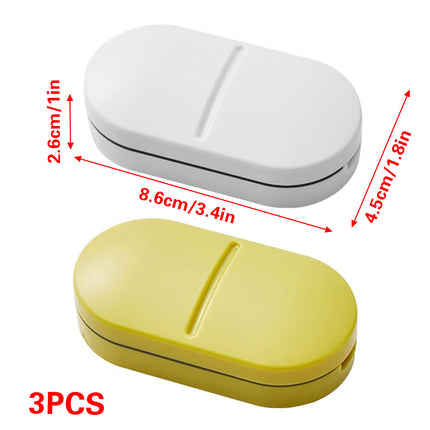 3PCS Tablet Cutter Pill Splitter Portable Medicine Box Pill Organizer Divider