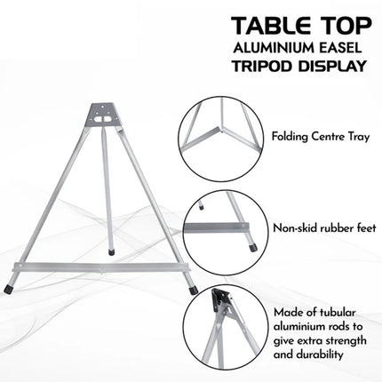 Foldable Retractable Portable Metal Easel Sketch Display Stand Stable Adjustable