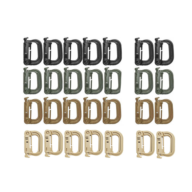 2/5pcs Outdoor D-ring Buckle for Backpack Mountaineering Hiking Camping Clip