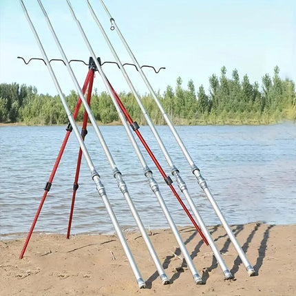 120cm Fishing Rod Holder Ground Insert Triangle Support Stand Casting Rod Rest