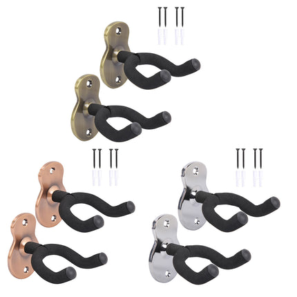 2PCS Guitar Wall Hanger Hook Holder Stand for Bass Ukulele Instrument Storage