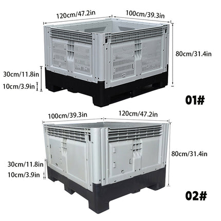 Foldable HDPE Logistics Storage Crate Stackable Forklift Pallet Box