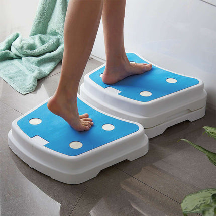 Stackable Bathroom Footstool Bathroom Shower Seat Safty Anti-Slip Durable