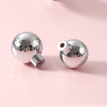 Single Hole Cabinet Handle Drawer Pull 25/27mm Hammer Silver Simple Door Handle
