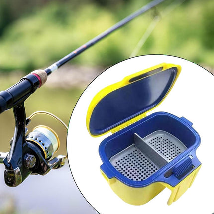 Red Worm Holding Case Fishing Lure Storage Box Live Bait Organizer Container