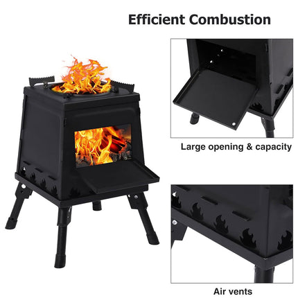Camping Cassette Stove Portable Windproof Folding Gas Burner For Outdoor BBQ