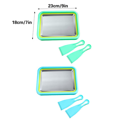 Stainless Steel Home Small Ice Frying Yogurt Tray Homemade Dessert Fruit Snack