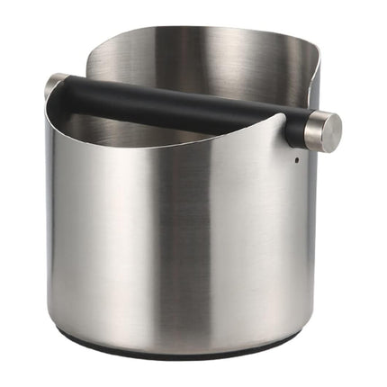 Stainless Steel Coffee Grounds Knock Box Round Tap Bucket for Household Espresso