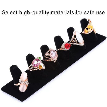 Resin Flocking Ring Holder Display Stand Jewelry Finger Rings Organizer Stand