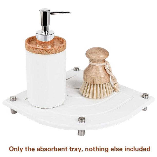 Drain Mat Tray Set Countertop Dish Drying Organizer With Metal Feet For Kitchen