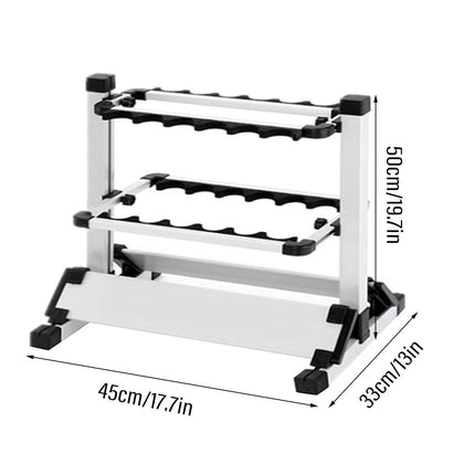12/24 Hole Multi Functional Fishing Rod Holder Storage Rack Display Organizer