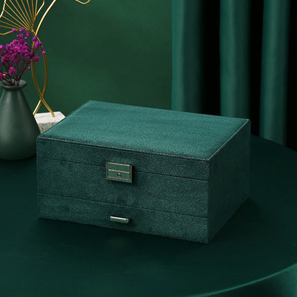 3 Tier Lockable Jewelry Storage Box with Drawers Soft Lining Large Capacity