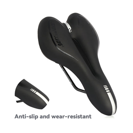 Gel Hollow Bike Saddle 28 x 14.5cm Black Comfort Seat