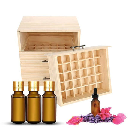 Large Capacity Essential Oil Storage Box 3-Layer Drawers 90 Grids Organizer