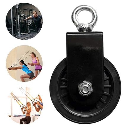 2PCS Aluminum Pulley Sliding Cable Bracket Wheel Gym Fitness Equipment Accessory