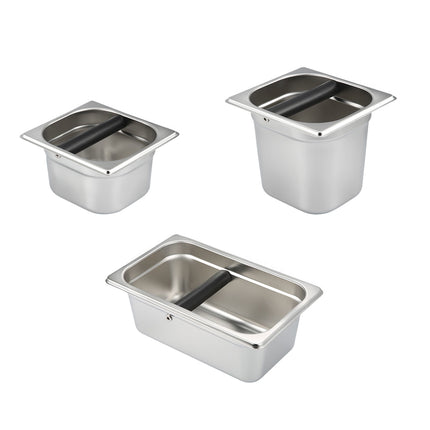 Stainless Steel Coffee Grounds Bucket Anti Splash Easy Clean for Home Cafe Use