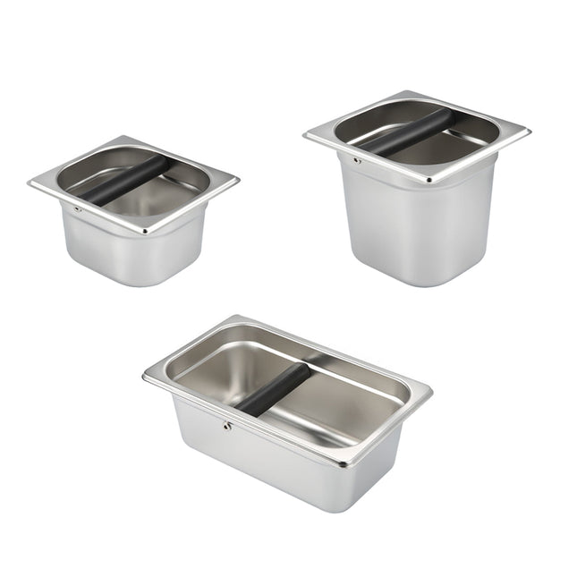 Stainless Steel Coffee Grounds Bucket Anti Splash Easy Clean for Home Cafe Use