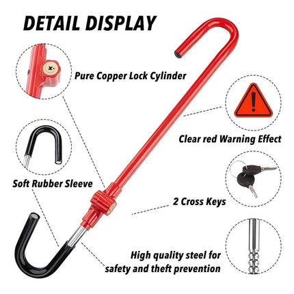 Multi Functional Car Steering Wheel Lock Anti-Theft Device for Vehicle Security