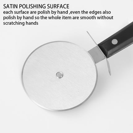 Stainless Steel Pizza Knife Cutter Kitchen Baking Tool Round Slicer for Dough