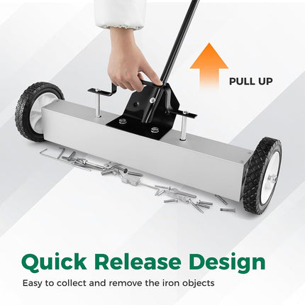 Rolling Magnetic Floor Sweeper 75cm Wide Quick Release