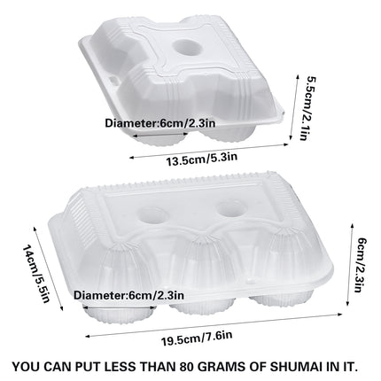 100PCS Disposable Food-Container 4/6 Grids Easy to Stack for Takeaway Box Meal