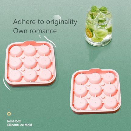 Rose Silicone Ice Ball Mould Box Ice Compartment Tray for Home Bar Drink Making