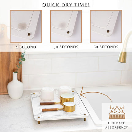 Diatom Mud Water Draining Pad Kitchen Faucet Washbasin Water Absorbing Mat