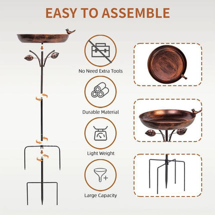 Outdoor Garden Bird Feeder Hanging Water Dispenser for Patio Balcony Wild Birds