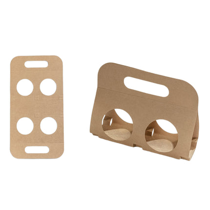 50PCS Kraft Paper Packaging Box Fruit Gift Bag Single Double Handle for Party