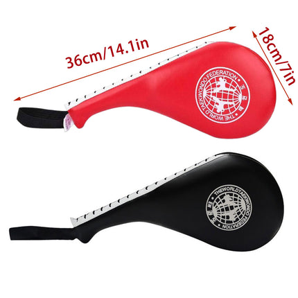 Taekwondo Kick Target 2PCS PU Foot Board Double Blade Training Pad 36 x 18cm