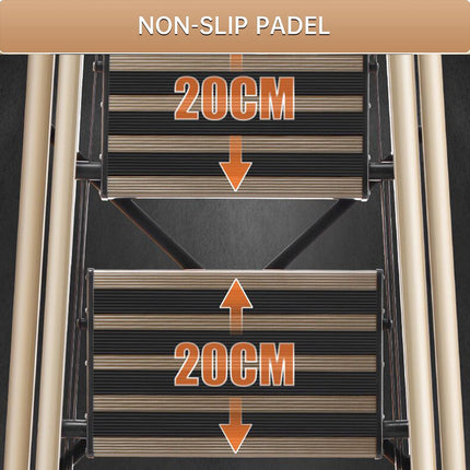4 Step Home Folding Ladder Anti-Slip 150KG Load Capacity Space Saving Sturdy