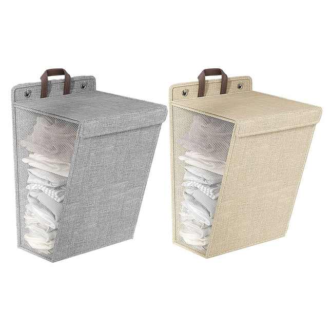 Foldable Laundry Basket Wall Mounted Clothes Storage Basket Household Organizer