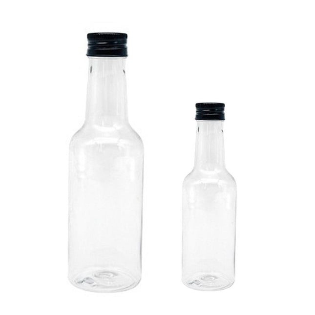 24PCS Small Plastic Wine Bottle Beverage Juice Container Reusable Clear Bottle