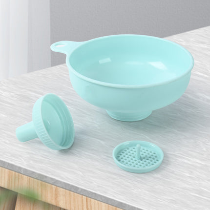 3 in 1 Multi Function Plastic Funnel Set Food Grade for Cooking Baking Liquid