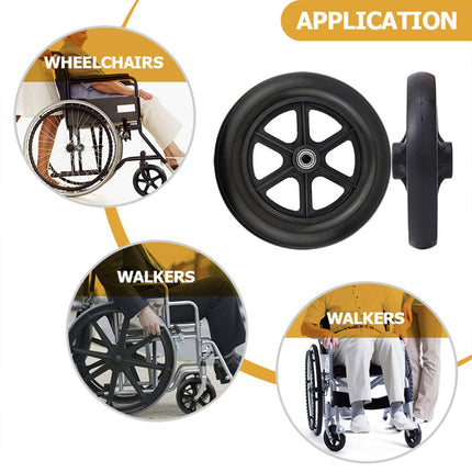 4 PCS Wheelchair Front Wheel Accessory With Bearing Wear Resistant Durable
