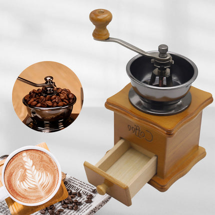 Vintage Manual Coffee Bean Grinder Classic Hand Coffee Machine Retro Grinding