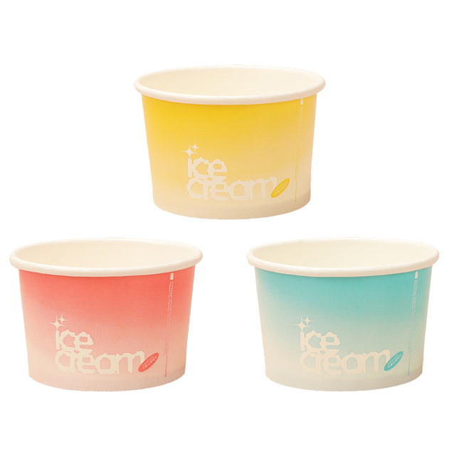 100PCS 4oz Ice Cream Cups Paper Cups Food-Grade Water-Proof Oil-Proof Takeaway