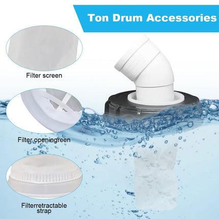 Plastic Drum Cover Filter Lid Cap Ton Barrel Cover Universal Threaded Seal Top