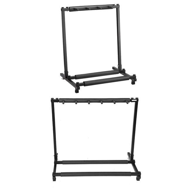 Multi Guitar Stand Guitar Rack Padded Folding Design Hold 3/5 Guitars Adjustable