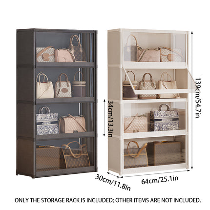 Dustproof Storage Cabinet with Clear Doors Large Capacity for Home Office Use