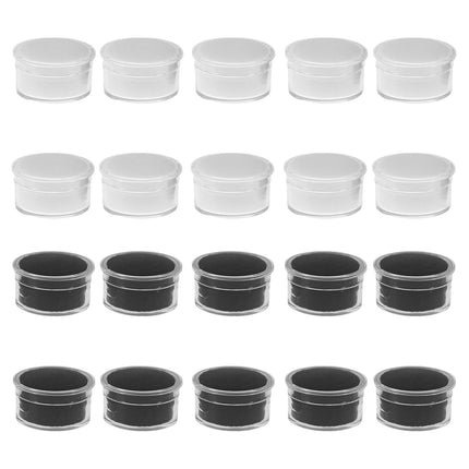 Rotary Cover Transparent Bare Stone Box Jewel Ring Face Diamond Storage Case