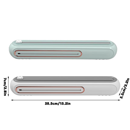Cling Film Cutter Box Plastic Wrap Dispenser Sliding Container Fits Rolls up to 32cm