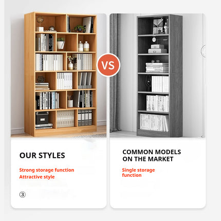 Floor Standing Home Multi Layer Bookcase Storage Shelf For Living Room Bedroom